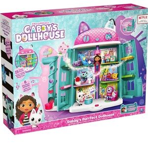 Gabby’s Dollhouse, Purrfect Dollhouse with 15 Pieces including Toy Figures